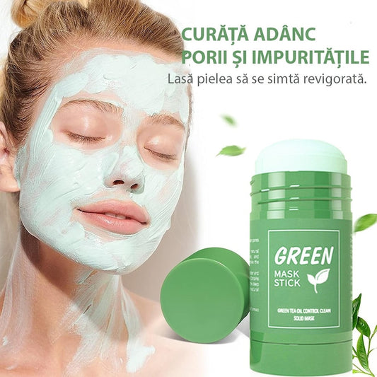 Mască stick pentru față – 100% naturală, anti-acnee și puncte negre, curățare și hidratare profundă